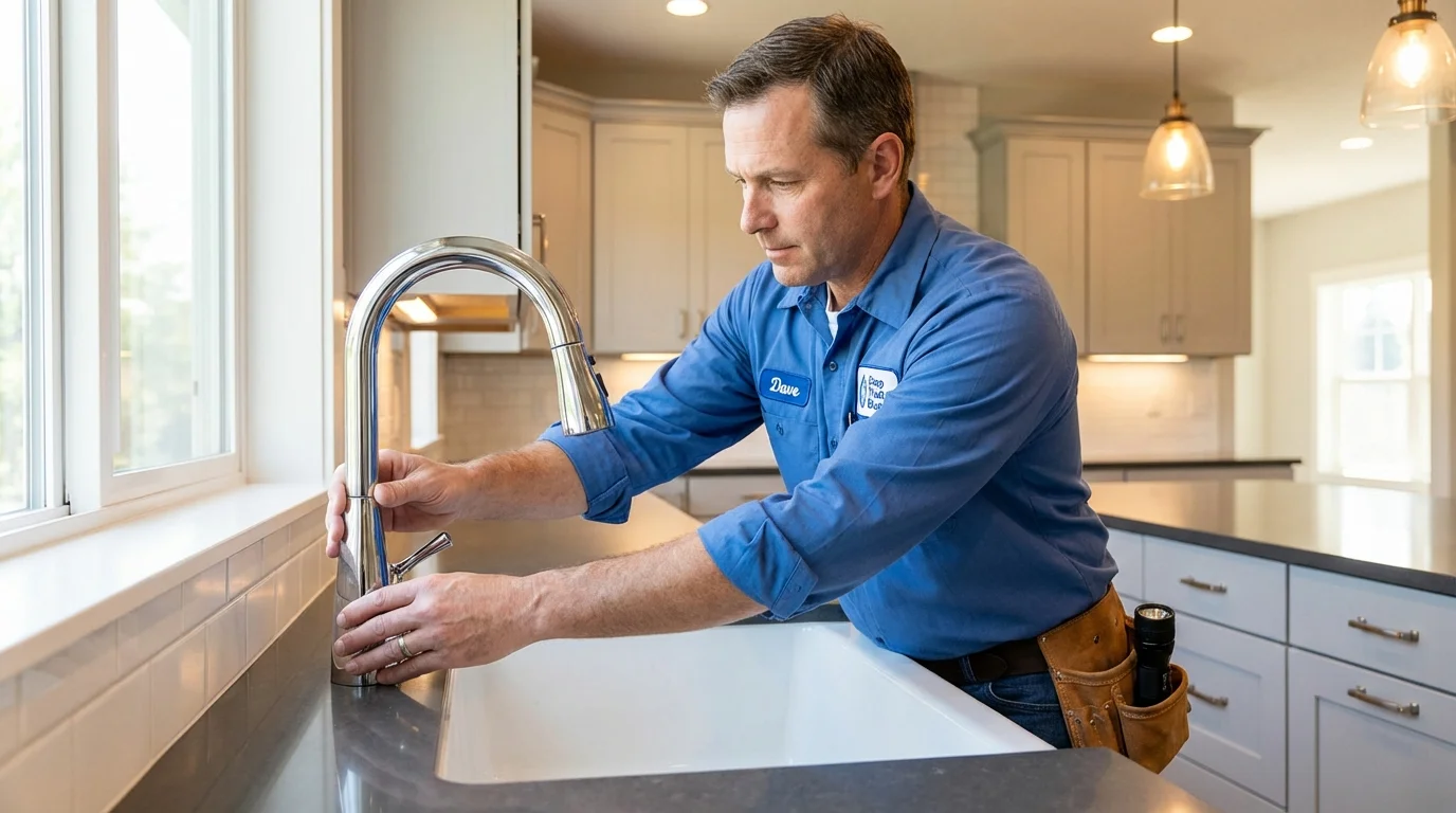Kitchen faucet installation by Johns Plumbing LLC in Santa Margarita